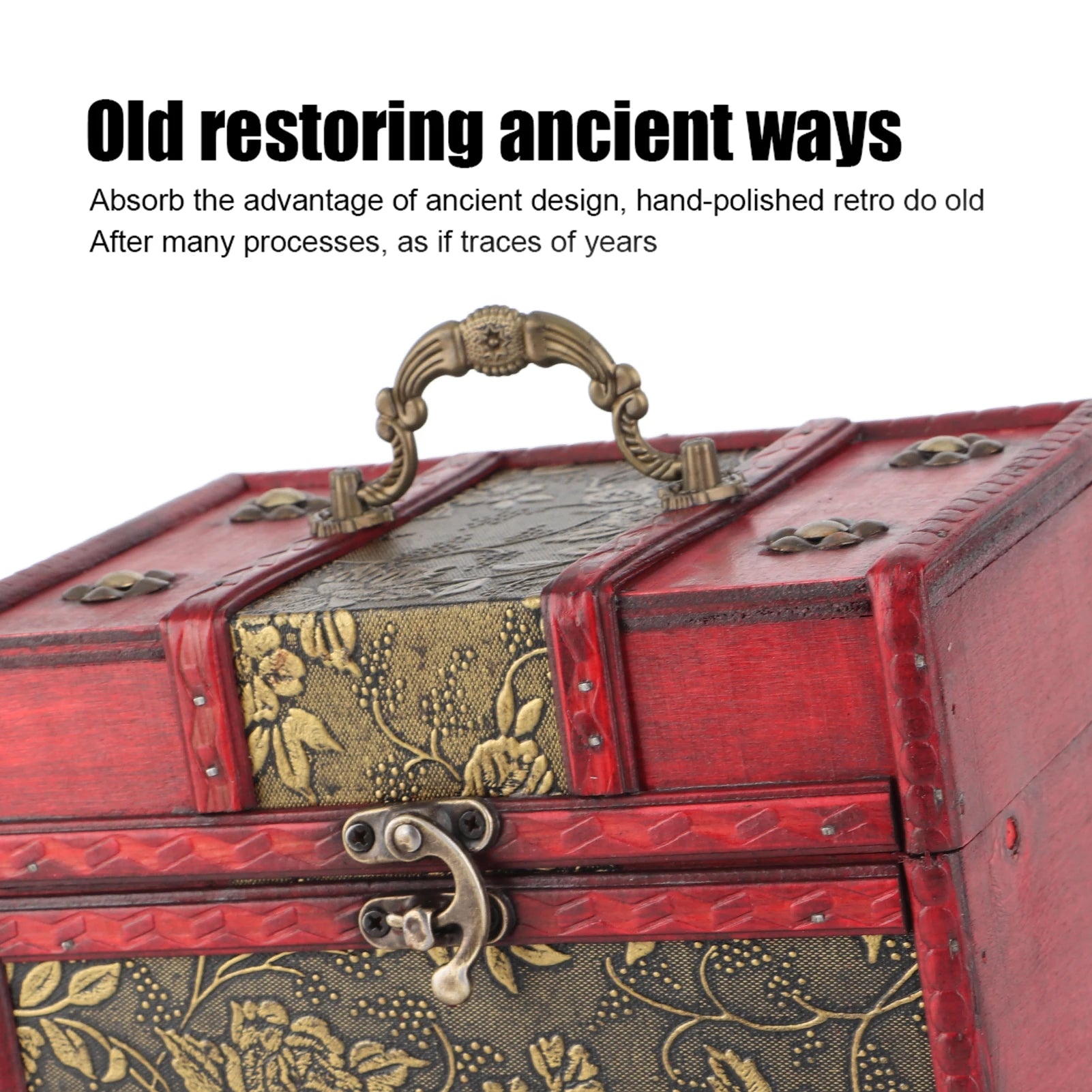 1pc jewelry box organizer case portable wooden pu display storage for 18x13x12cm - box