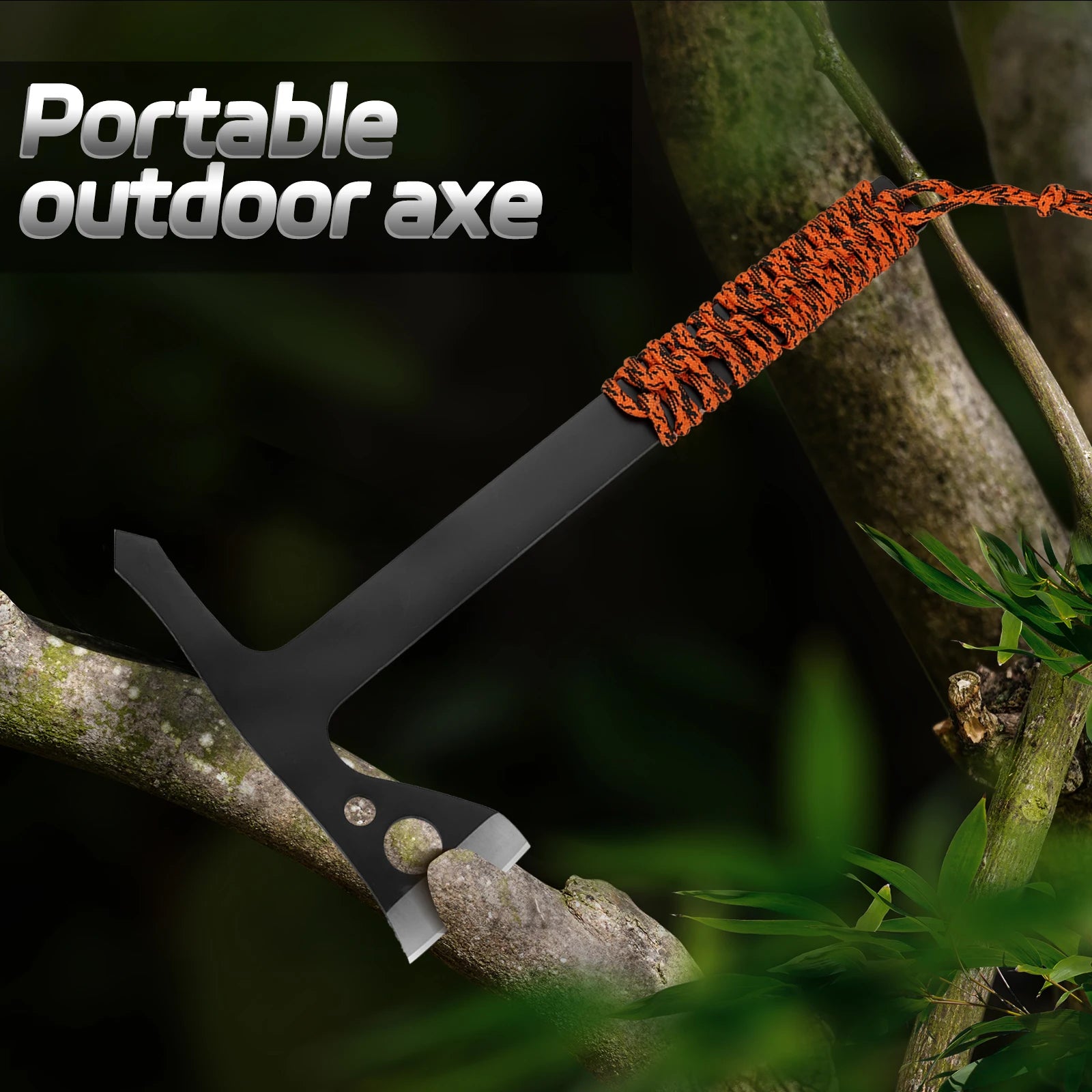 Outdoor camping tactical knife multifunctional axe for mountain cutting wood chopping fire truck mounted woodworking