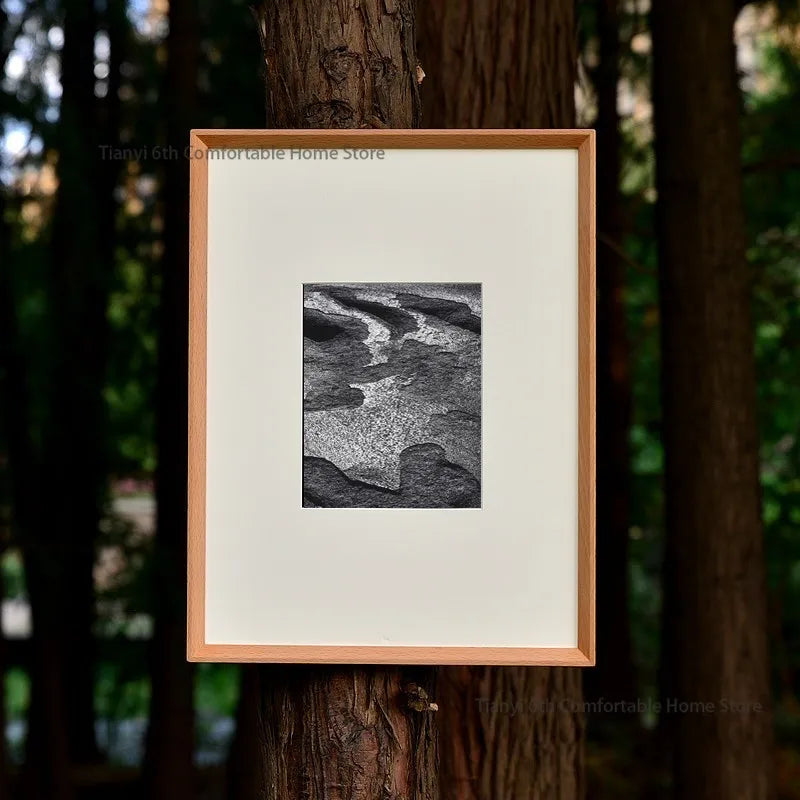 Japanese solid wood photo frame nordic originality simple design kids art living room show home decor porta retrato fypf