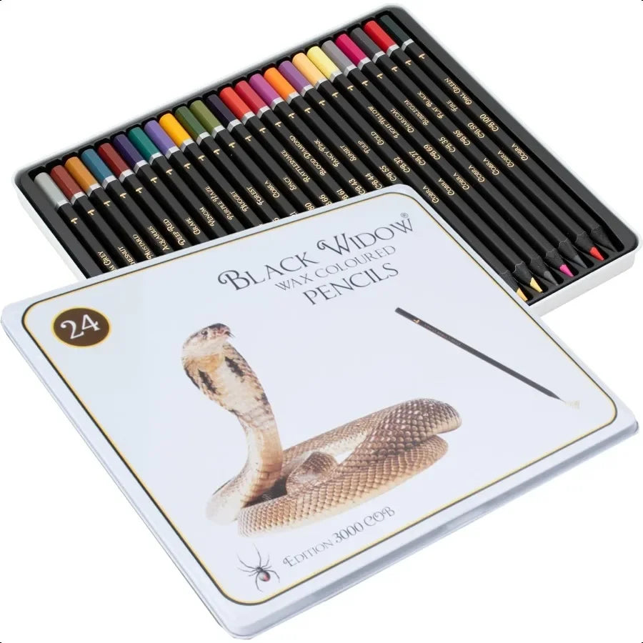 Coloring pencils for adults 24 wax soft core colored adult books vibrant color pencil set cobra - united states