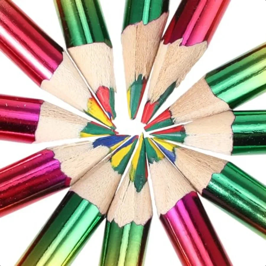 96 pieces rainbow color pencils 4 in 1 wooden colored multi pencil for home office school class - united states
