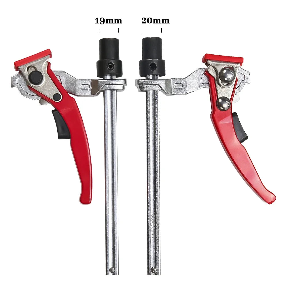 Allsome 2pc mft table workbench quick ratchet bench dog clamp 3/4 inch(19mm) 20mm hole hold down for woodworking