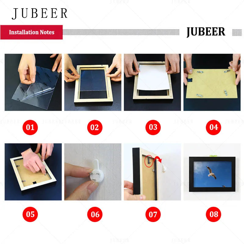 A4 a3 photo frame wooden black white color picture frames for poster wall art hanger