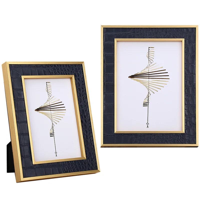 Modern nordic luxury solid wood picture frame - 6 inch 7 10 photo decorative tabletop display home decor - g