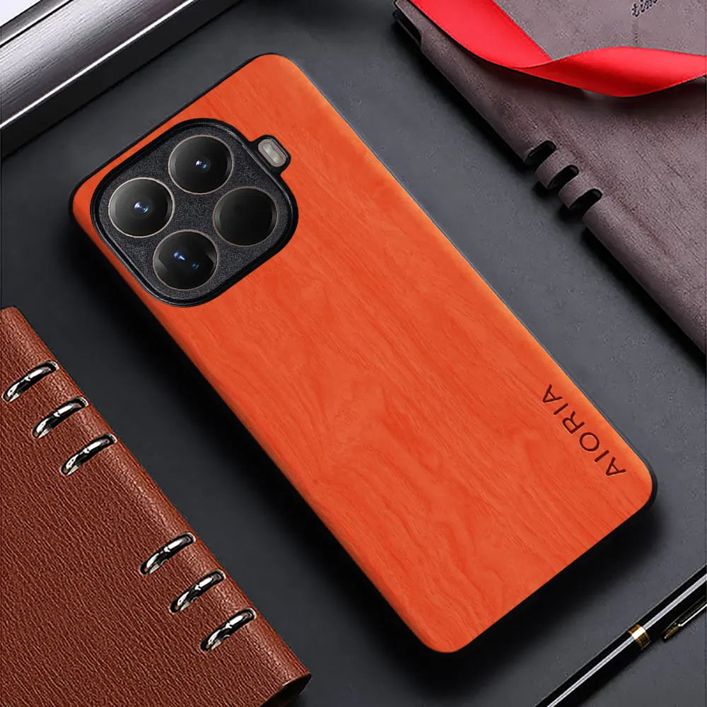Case for xiaomi 15t pro 15 14t 13t 12t ultra funda bamboo wood pattern leather back cover xiaomi 15t pro 14t 13t case