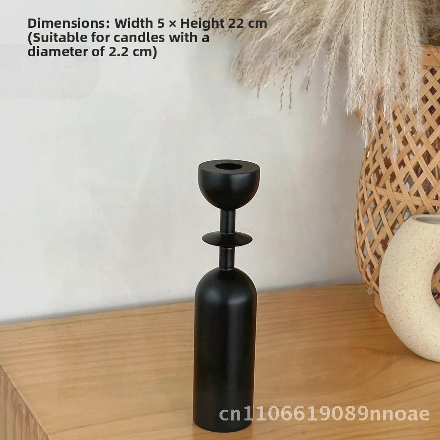 Luxury french style wooden candle holder vintage high-end home living room decoration multi-size options available