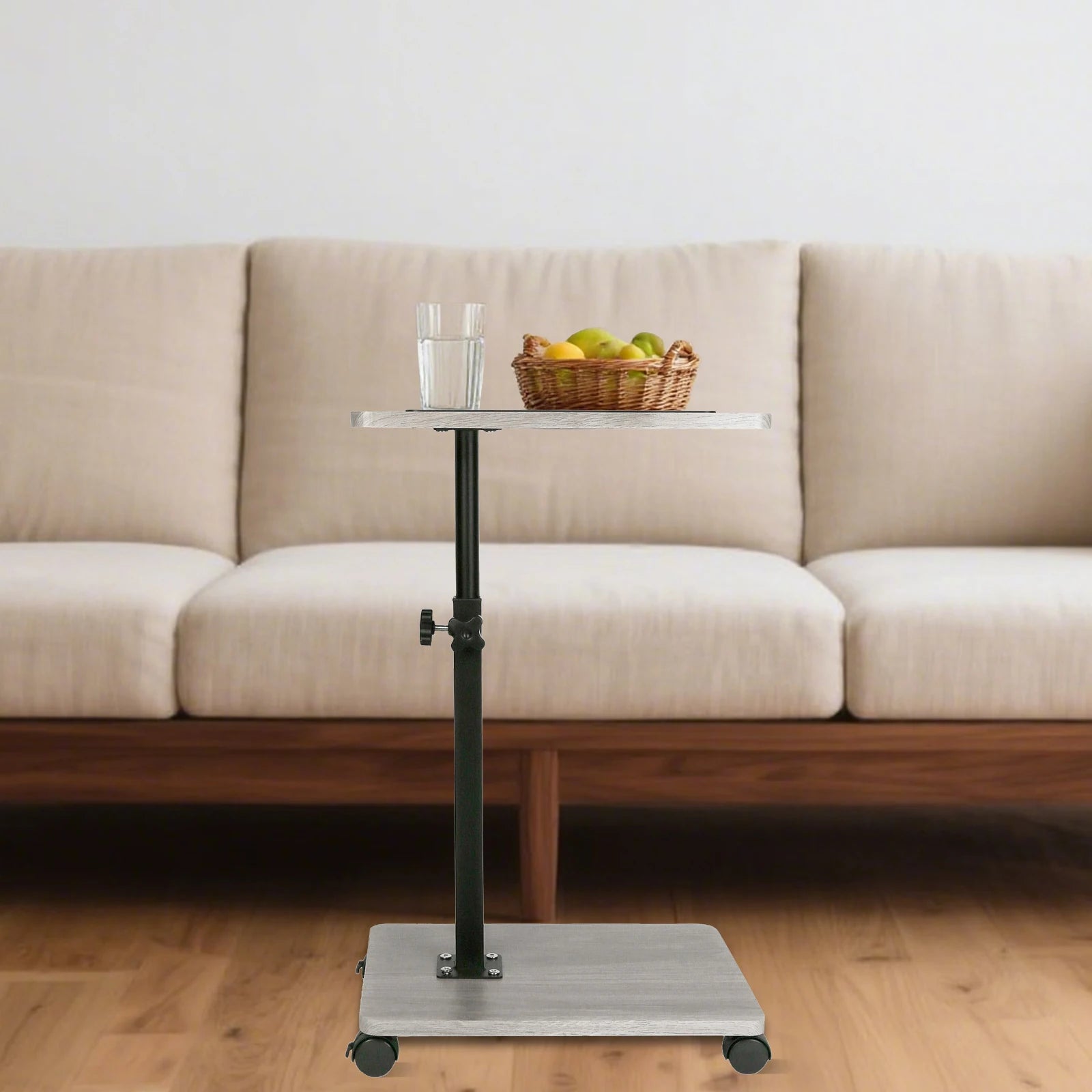 Laptop desk adjustable rolling cart overbed bedside table rotatable sofa tray home office medical bed food