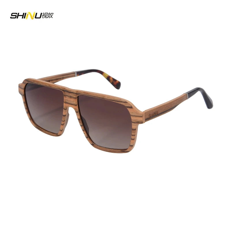 Shinu brand men’s glasses polarized lenses sunglasses men wood luxury designer wooden eyewear fashion sun