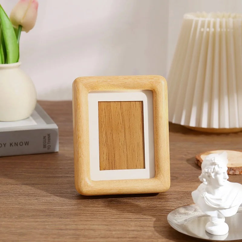 Solid wood photo frame mortise and tenon joint design walnut teak round corner picture perfect couple gift - teak