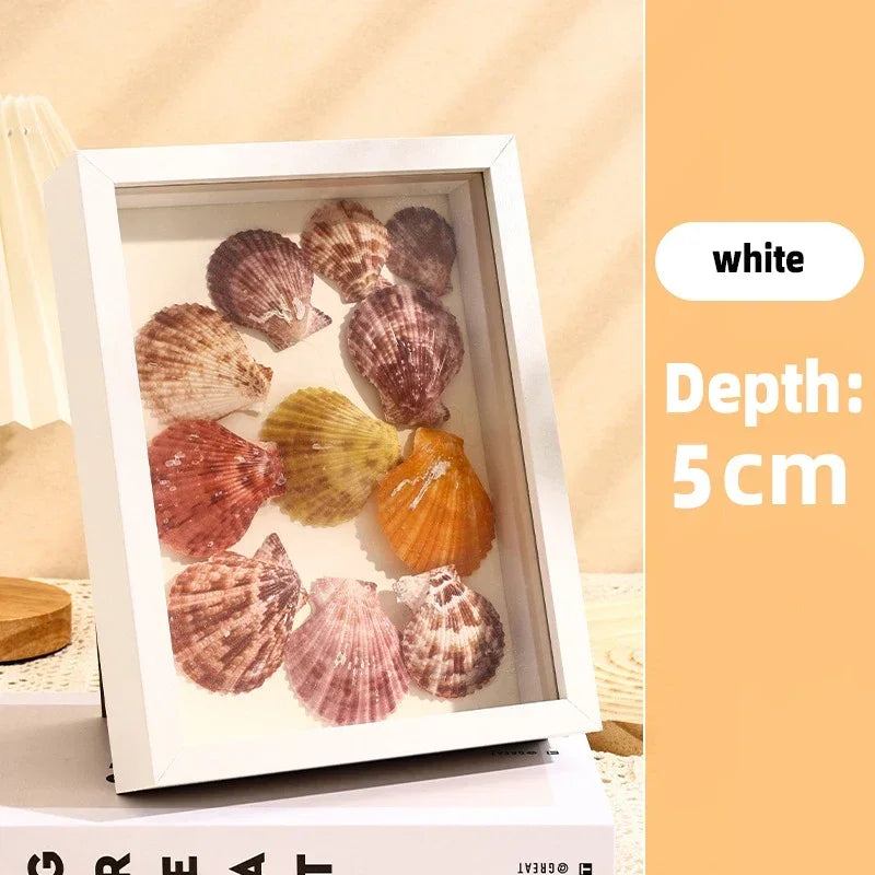 Wooden picture frames,dried flower specimen holder handmade diy handwork display phote frame home decoration,depth 3cm