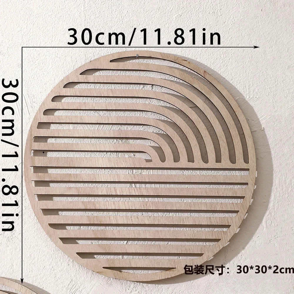 Carved wood hollow solid applique european style wooden background wall decoration home art pendant - c