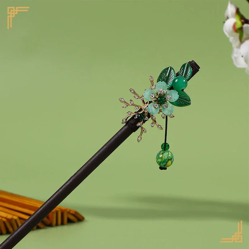 Chinese hair sticks wooden hairpins with tassel vintage clips traditional accessories women ornaments - united states