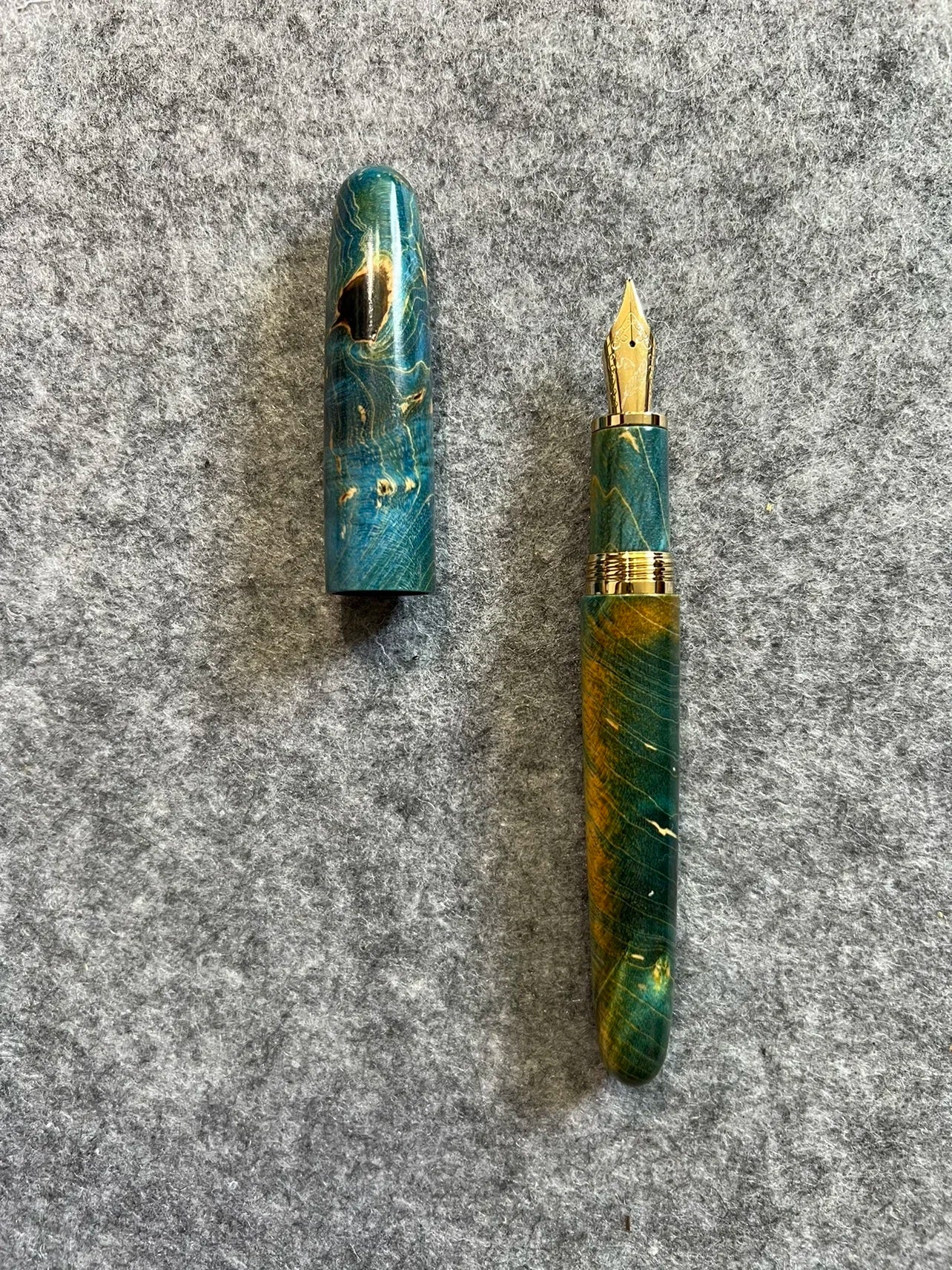 Jinhao 9056 pattern stabilized wood fountain pen long knife nib writing ink school office supplies students gifts