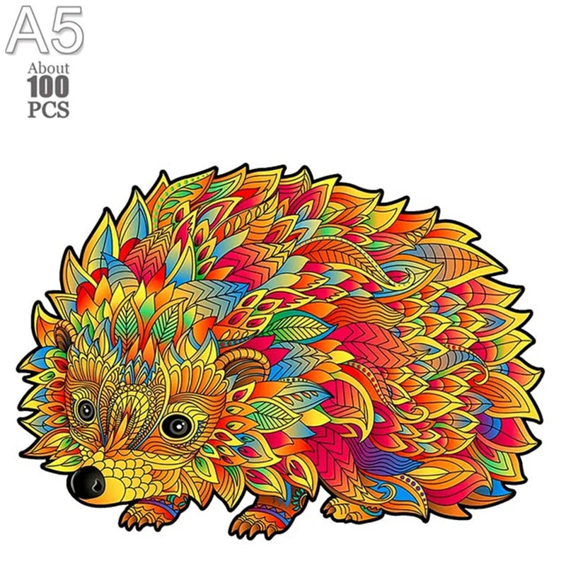 Lovely owl wood jigsaws creative diy games brain twister holiday gifts wooden animal puzzle kids adults high-quality