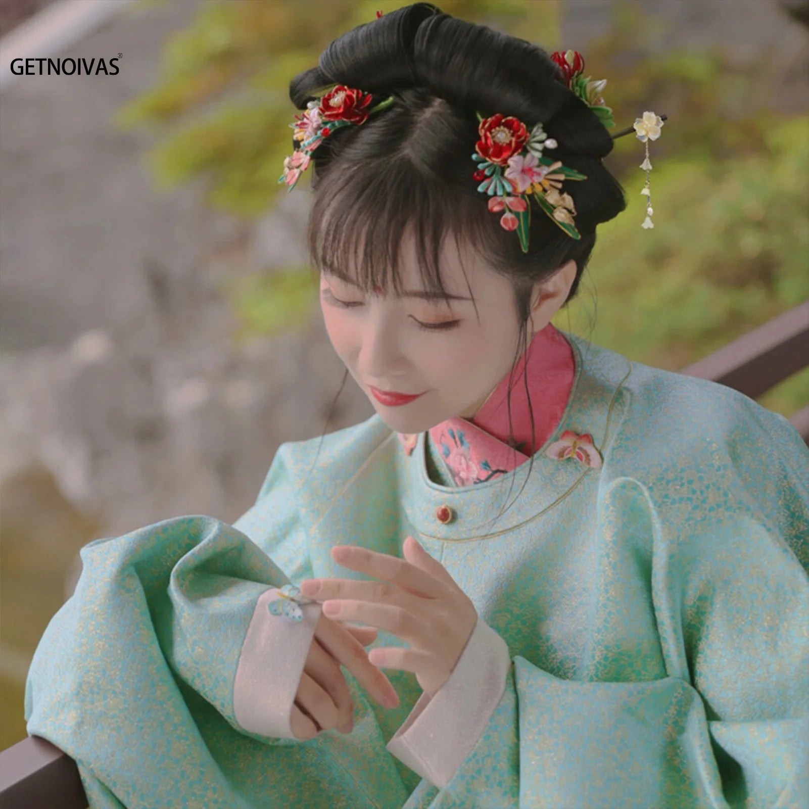 Chinese hair sticks wooden hairpins with tassel vintage clips traditional accessories women ornaments