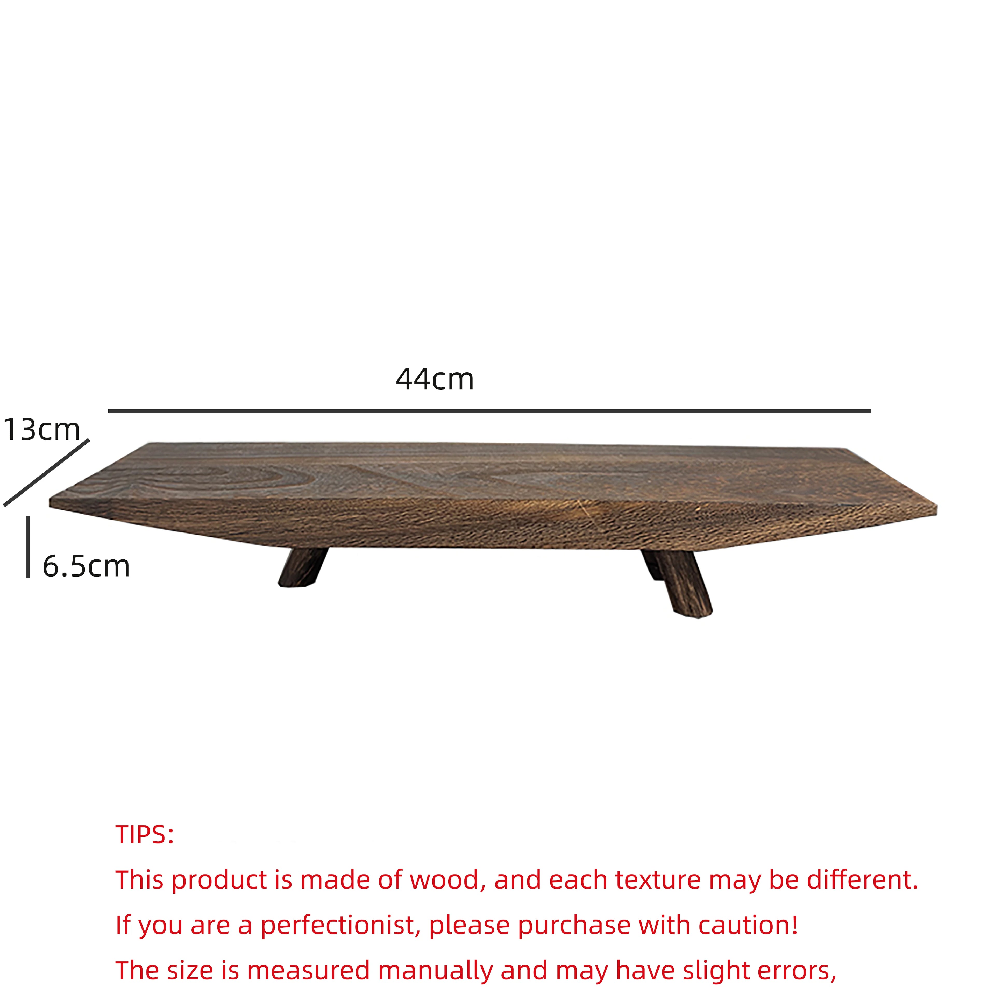 Living room black high-end coffee table ornament solid wood decoration pendulum candle holder home blogger - brown