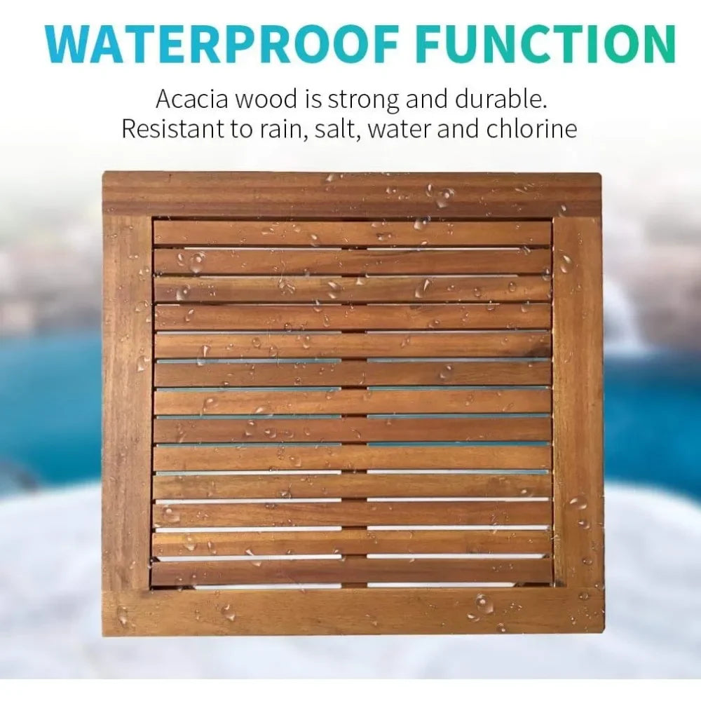 3-piece acacia wood patio bistro set furniture outdoor chat conversation table chair - united states