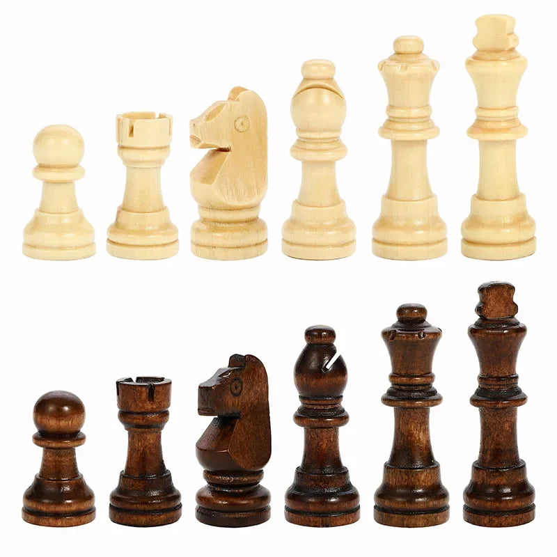 International chess 24cm-39cm 4 size optional wooden toy educational brain training folding board game for children