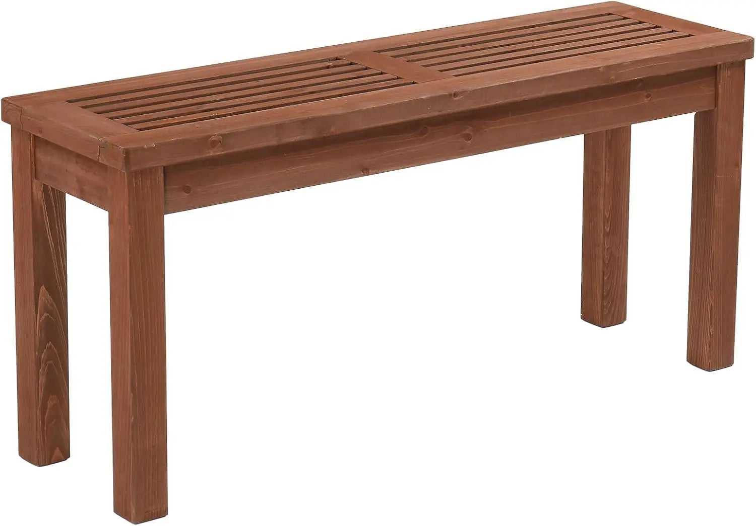 Outdoor wooden bench 40” porch garden backless small for deck patio - united states - standard