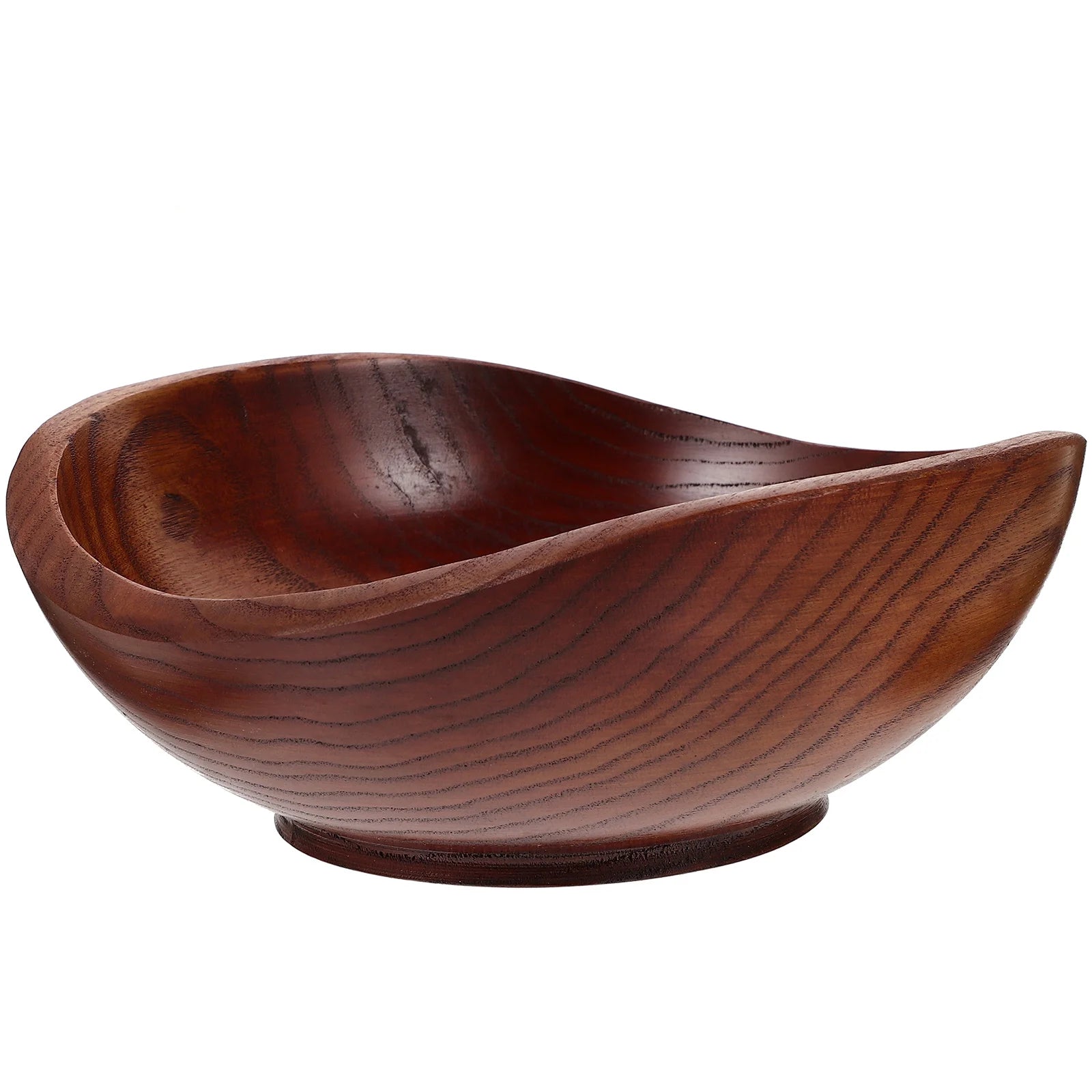 Solid wood fruit salad bowl yuanbao jujube creative snack seasoning style five container wooden bowls serving - as shown