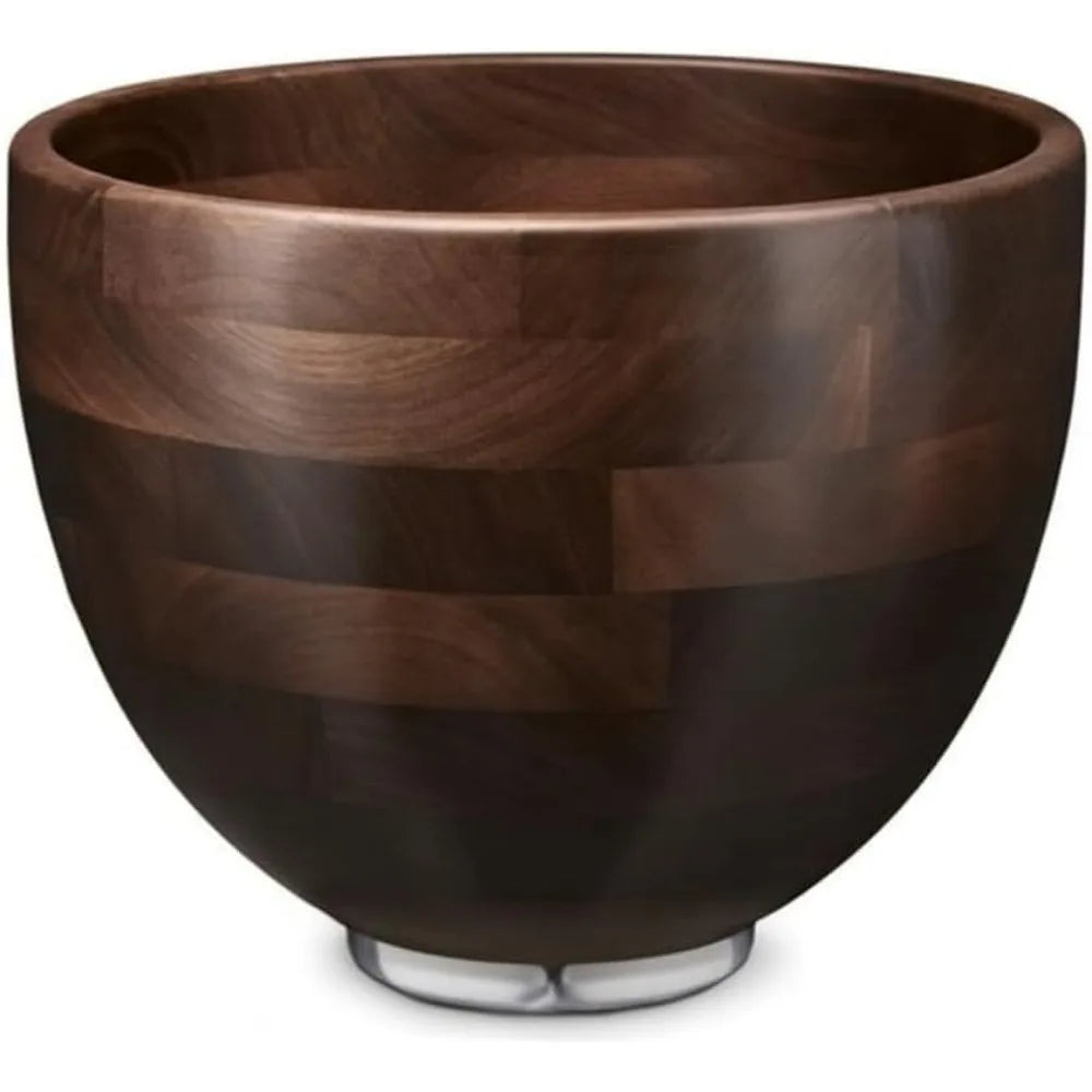 5-quart premium walnut wood mixing bowl for 4.5 and 5 qt tilt-head stand mixers - natural wooden - united states