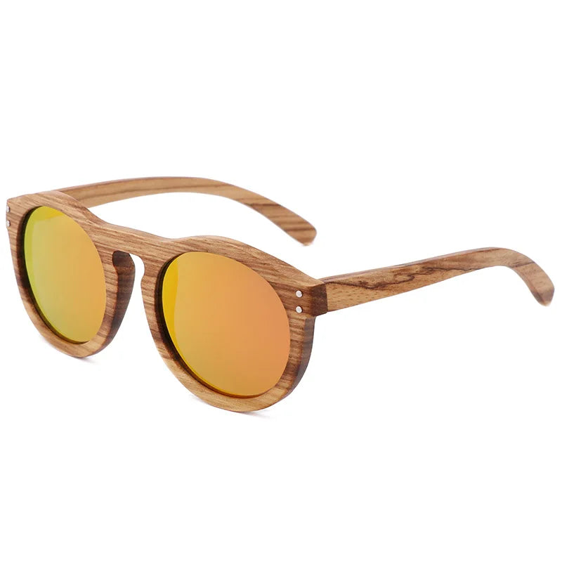 2023 new 100% real zebra wood sun glasses women round wooden sunglasses uv400 fashion sunglass sport driving oculos
