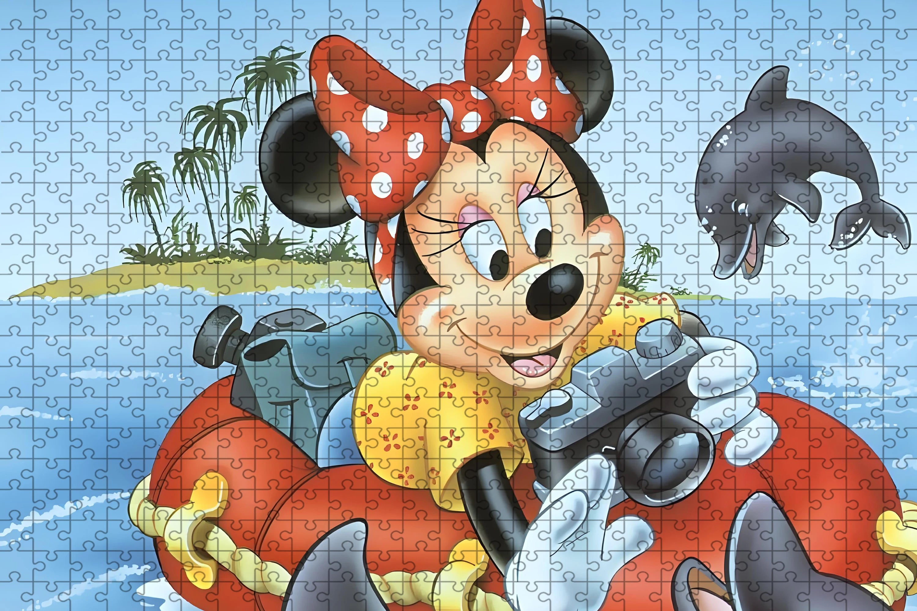 Jigsaw puzzle disney mickey minnie 108/200/300/500/1000 pieces wooden onepiece puzzles for adults toys gifts - c-500pcs