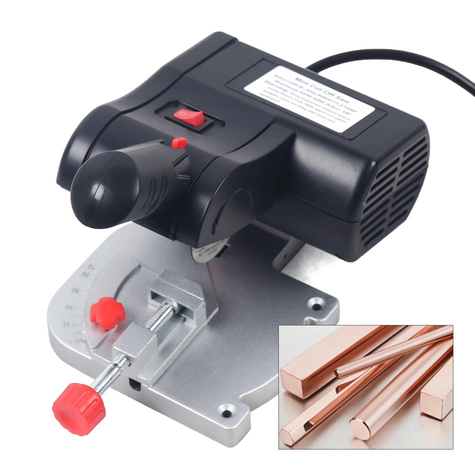 90w ac cut-off chop saw jig home diy benchtop cutting machine soft hard metal tool 45° miter cut