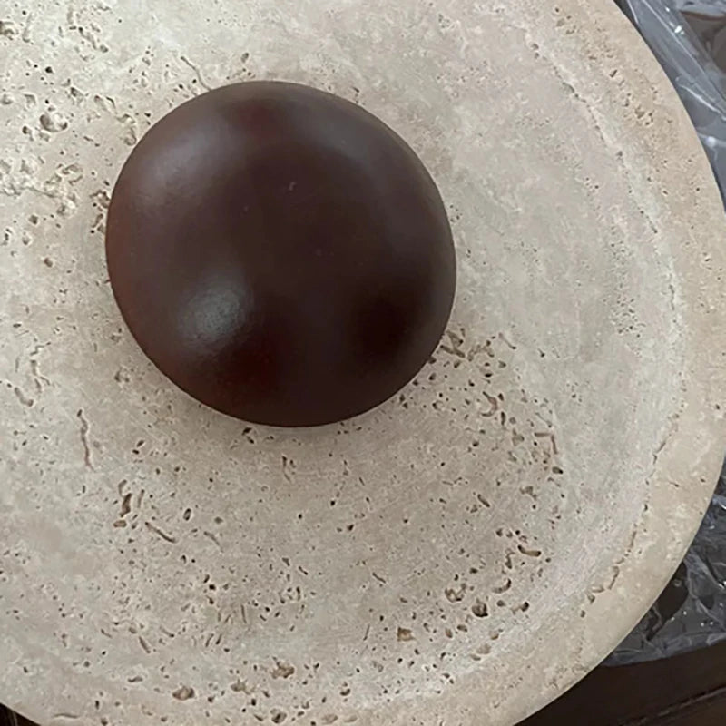 Mdoern natural stone wall light sconce dark wood 25cm 110-220v atmosphere lamp for foyer dining room bedroom stairs