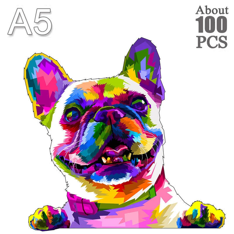 High quality hedgehog jigsaws diy wood jigsaw for kids adult dog wooden animal puzzle brain twister intelligent toys