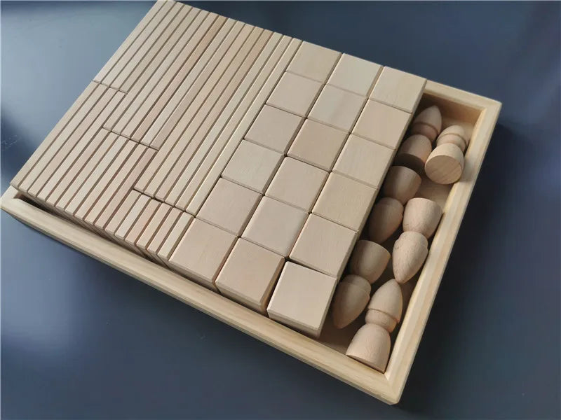 Large rainbow wood building slats construct cubes blocks pastel stacking timber toys for kids early learning - nature