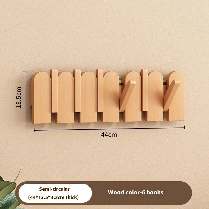 Wooden piano key coat hooks - wall mounted entryway hangers for door & foyer - creative organizer keys clothes - r4