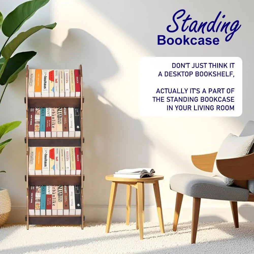 Compact stackable bookshelf organizer with handle for cds magazines and files - united states / b0f27s96xg