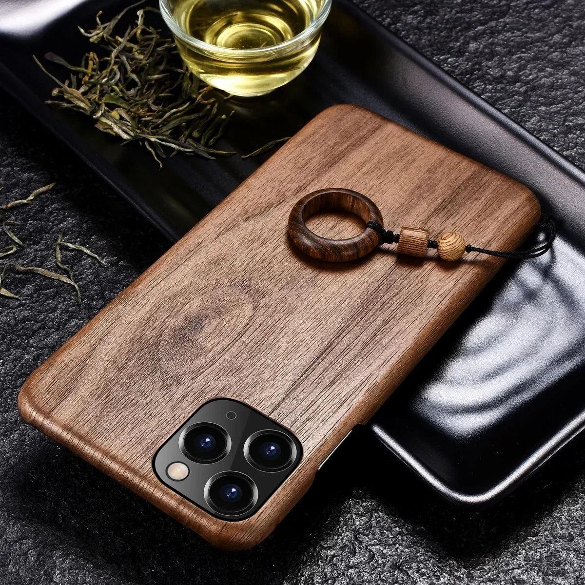 Wooden case for iphone 16 15 14 13 12 pro max mini 11 se 2020 xs xr 7 8 plus cover 100% natural real wood bamboo hard