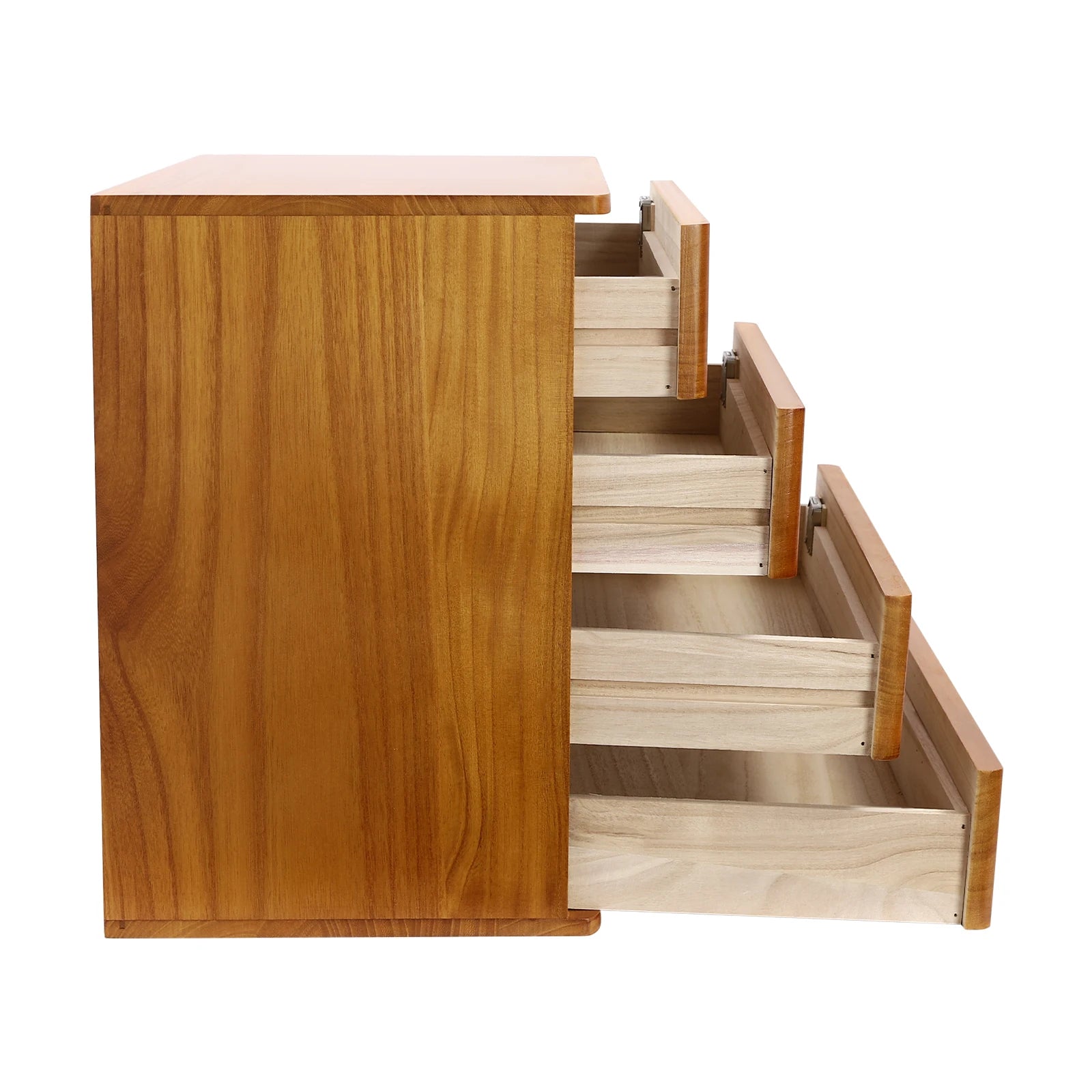 Wooden desktop storage cabinet desk organizer box with lockable drawers wood yellow rectangle - united states