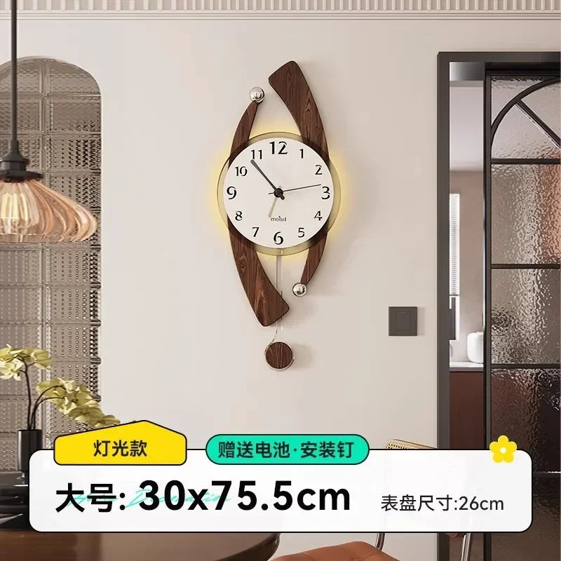 Wooden decoration wall clocks art mural elegant bedroom silent retro minimalist design home decor reloj pared llwc