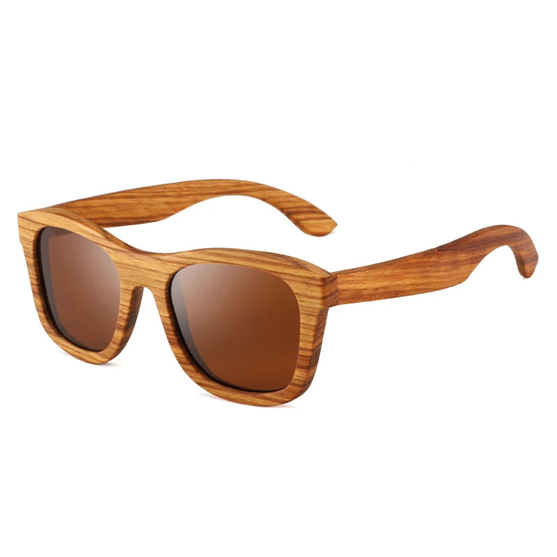 Retro square wooden sunglasses fashion women men luxury brand sun glasses vintage outdoor shade driving man lady uv400