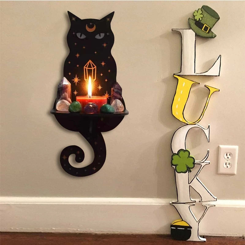 Newest creative display stand smooth wear-resistant crystal shelf exquisite wooden carving candle holder home