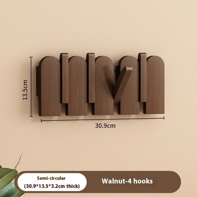 Wooden piano key coat hooks - wall mounted entryway hangers for door & foyer - creative organizer keys clothes - g1