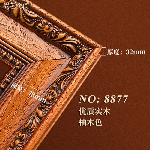 Personalized picture frame gift wall wooden family living room digital cuadros para fotos vintage home decor - teak