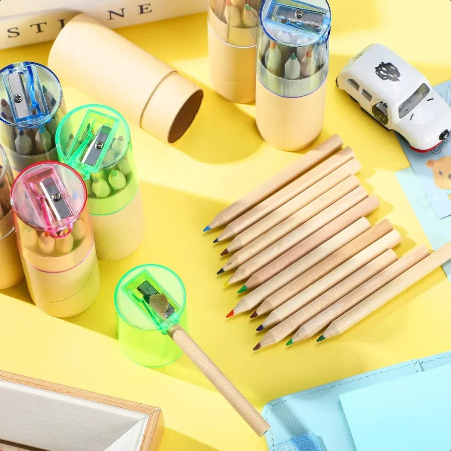 48 pack mini drawing colored pencils bulk for with sharpener portable color in tube gift artists writing sketching