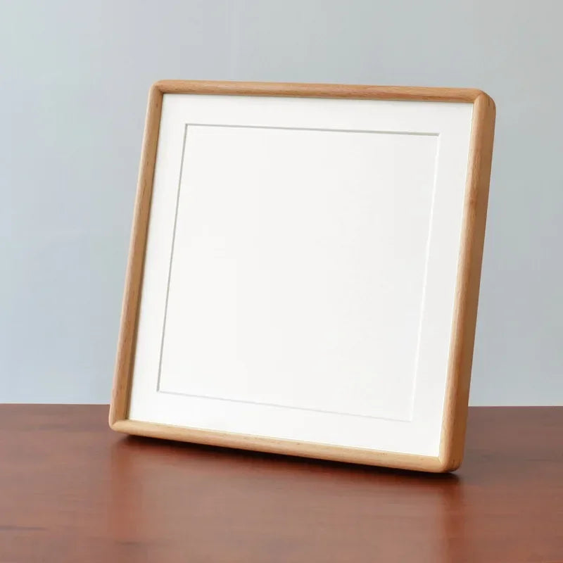 Solid wood picture frame decor honors certificate square high-grade black walnut photo gift 20x20 cm 25x25cm - beech