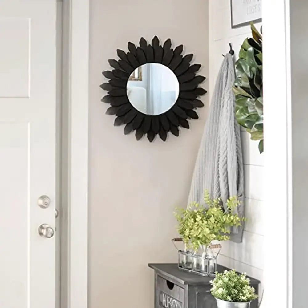 Rustic wood boho decorative mirror set 12 inch farmhouse wall bedroom living room entryway decor - united states
