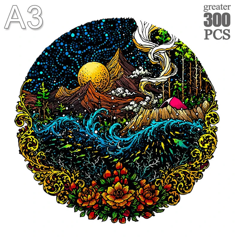 Wooden animal puzzle for kids adults exquisite educational decompression toys creative lovely dog wood jigsaws holiday