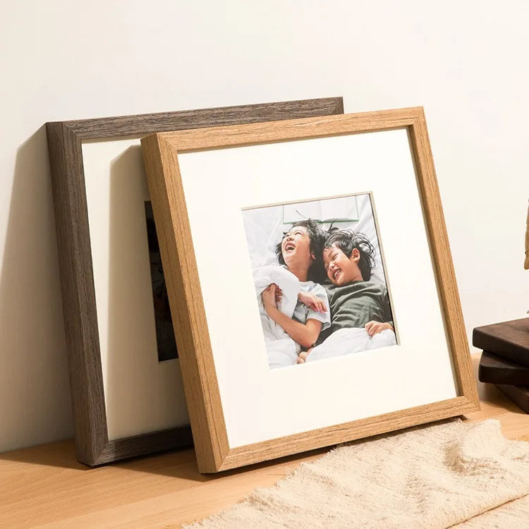 Nice wood picture frames & albums,square photo for wall hanging,wood wedding frames,photo home decor,special gift