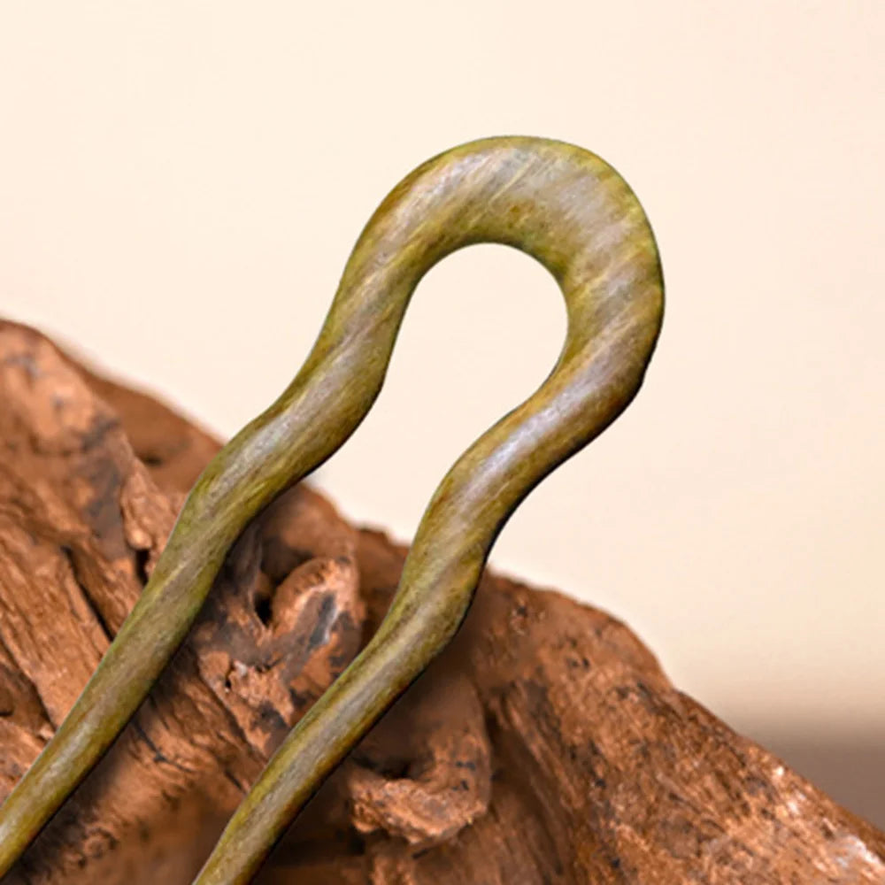 Wooden hairpins u shaped hair sticks chinese hanfu accessories simple sandalwood bun chopsticks girls retro jewelry