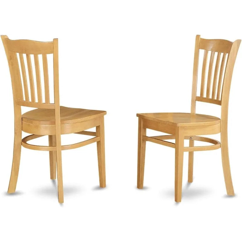 Furniture grc-oak-w groton kitchen dining chairs - slat back wooden seat set of 2 oak - united states