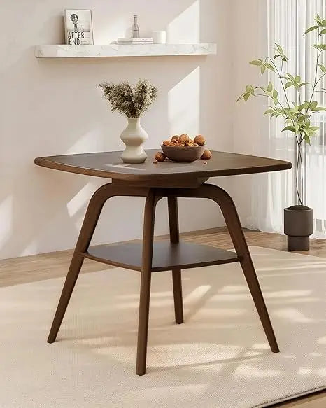 Compact solid wood dining table for 2-4 29.5’’ long with veneer top and frame - united states / b