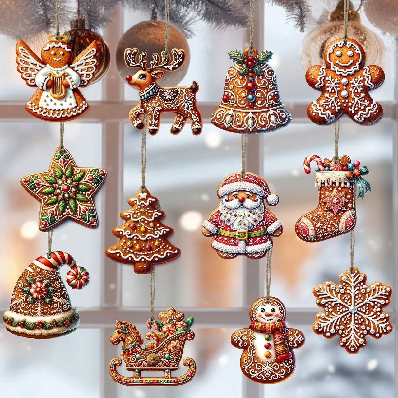 12pcs-christmas-wooden-pendants-gingerbread-man-santa-claus-xmas-tree-hanging-ornaments-home-party-christmas-decor-new-year-gift