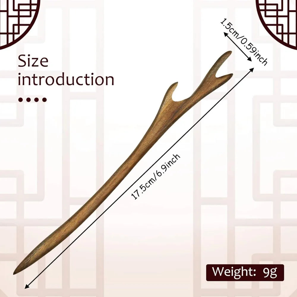 Chuangdi 8 pieces wooden hair sticks japanese chopstick for women bun maker chinese hairpin handmade - united states